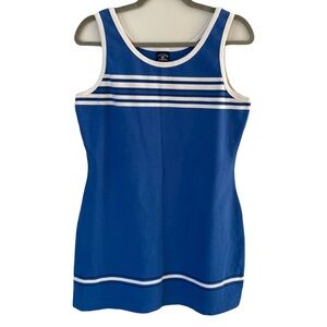 Cutter & Buck Retro Blue White‎ Piped Golf Sporty Tunic Tank Size X-Large